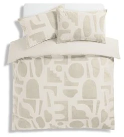 Habitat Velvet Panel Jacquard Shapes Bedding Set - Single -Habitat shop 9548446 R Z002A