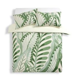 Habitat Cotton 180TC Maxi Leaf Green Bedding Set - Single -Habitat shop 9555374 R Z002A