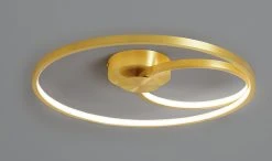 Habitat Pill Metal LED Flush Ceiling Light - Brushed Brass -Habitat shop 9559851 R Z002C