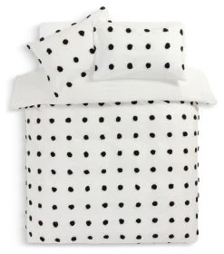 Habitat Cotton Tufted Spot White & Black Bedding Set -Single 10 Habitat Cotton Tufted Spot White & Black Bedding Set -Single -Habitat shop 9560651 R Z002A