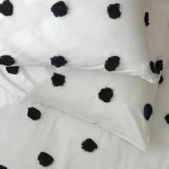 Habitat Cotton Tufted Spot White & Black Bedding Set -Single 11 Habitat Cotton Tufted Spot White & Black Bedding Set -Single -Habitat shop 9560651 R Z003A
