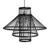 Habitat Wood 3 Tier Pendant Shade - Black