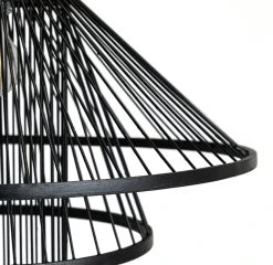 Habitat Wood 3 Tier Pendant Shade - Black -Habitat shop 9561007 R Z002A