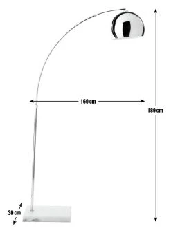 Habitat Nalone Arc Floor Lamp – Chrome & Marble 13 Habitat Nalone Arc Floor Lamp – Chrome & Marble -Habitat shop 9562415 R E001