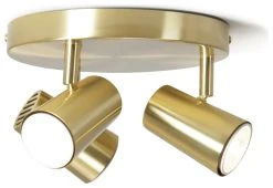 Habitat 3 Light Spotlight Plate - Brass -Habitat shop 9563366 R Z006A