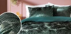 Habitat Feather Velvet Green Bedding Set - Double 12 Habitat Feather Velvet Green Bedding Set - Double -Habitat shop 9564798 R Z004A