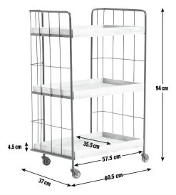 Habitat Kai Wood Drinks Trolley - Black & Mango -Habitat shop 9579271 R E001