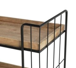 Habitat Kai Wood Drinks Trolley - Black & Mango -Habitat shop 9579271 R Z005A