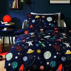 Habitat Kids Glow In The Dark Space Bedding Set - Toddler -Habitat shop 9581001 R Z006A
