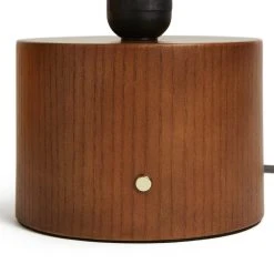 Habitat Corduroy Touch Table Lamp - Mustard & Walnut -Habitat shop 9582275 R Z003A