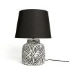 Habitat Lynx Brush Stroke Ceramic Table Lamp - Black & White -Habitat shop 9585289 R Z001A
