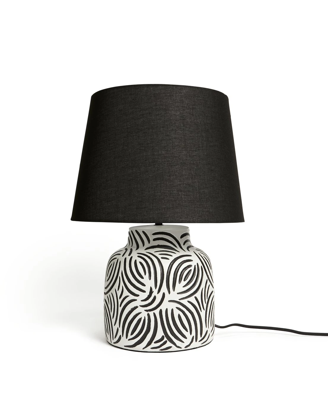 Habitat Lynx Brush Stroke Ceramic Table Lamp - Black & White 3 Habitat Lynx Brush Stroke Ceramic Table Lamp - Black & White