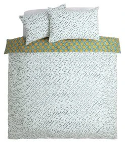 Habitat Sunburst Geo Green & Mustard Bedding Set - Single -Habitat shop 9588042 R Z004A