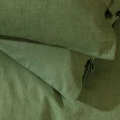 Habitat Cotton Textured Plain Green Bedding Set - Single -Habitat shop 9588736 R Z003A