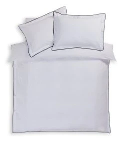 Habitat Cotton 200TC Oxford Edge White Bedding Set - Single -Habitat shop 9590401 R Z002A