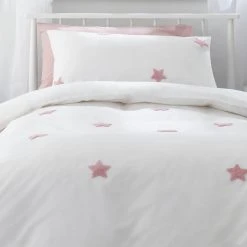 Habitat Tufted Star Pink Kids Bedding Set - Single