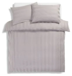 Habitat Cotton 400TC Sateen Stripe Grey Bedding Set - Double -Habitat shop 9595145 R Z002A