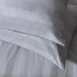 Habitat Cotton 400TC Sateen Stripe Grey Bedding Set - Double -Habitat shop 9595145 R Z003A
