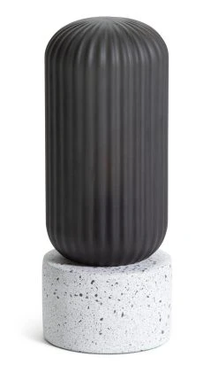 Habitat Rallie Smoked Glass Terrazzo Table Lamp – Grey