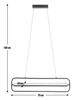 Habitat Metal LED Bar Pendant Light - Black 10 Habitat Metal LED Bar Pendant Light - Black -Habitat shop 9597428 R E001