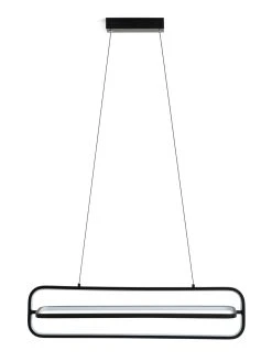 Habitat Metal LED Bar Pendant Light - Black