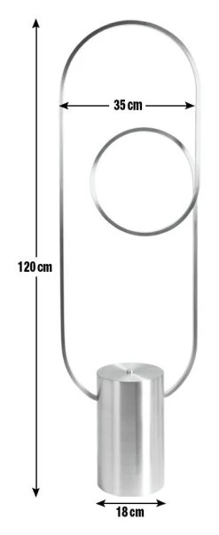 Habitat Pill LED Floor Lamp - Brushed Chrome -Habitat shop 9597806 R E001