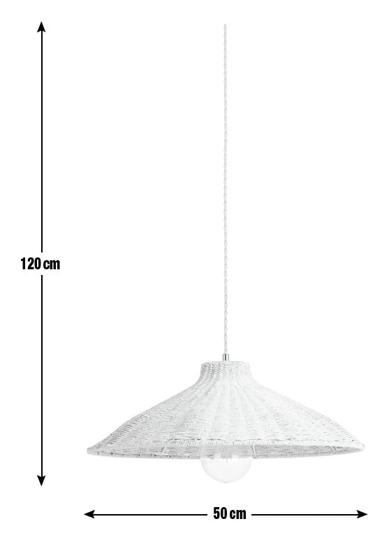 Habitat Apus Rattan Pendant - Whitewash 5 Habitat Apus Rattan Pendant - Whitewash - Image 3