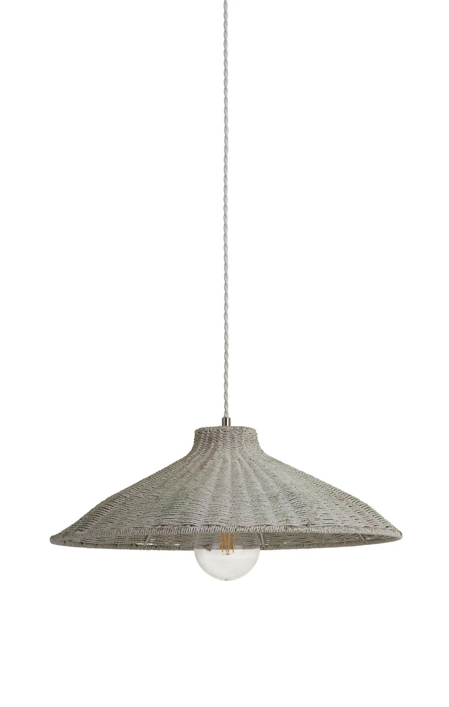 Habitat Apus Rattan Pendant - Whitewash 3 Habitat Apus Rattan Pendant - Whitewash