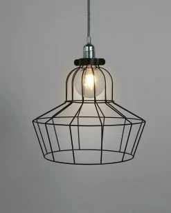 Habitat Indus Large Country Wire Shade - Black -Habitat shop 9602928 R Z003C