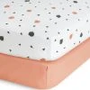 Habitat Kids Cotton Geo Shapes Pack Of 2 Fitted Sheet - Cot -Habitat shop 9605877 R Z007A