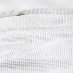 Habitat Cotton Waffle Plain White Bedding Set - Single -Habitat shop 9607064 R Z005A