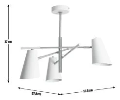 Habitat Vesper Cone 3 Light Ceiling Pendant - White 9 Habitat Vesper Cone 3 Light Ceiling Pendant - White -Habitat shop 9607813 R E001