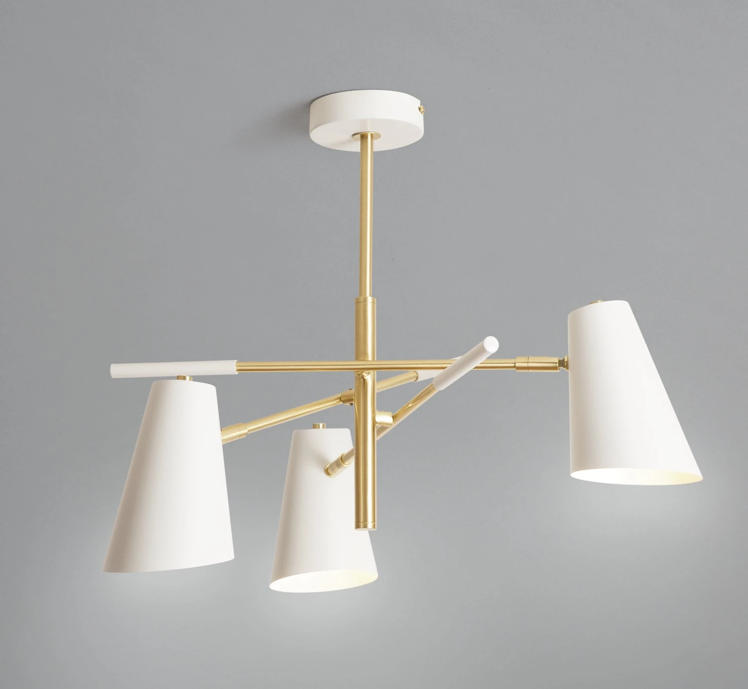 Habitat Vesper Cone 3 Light Ceiling Pendant - White 4 Habitat Vesper Cone 3 Light Ceiling Pendant - White - Image 2