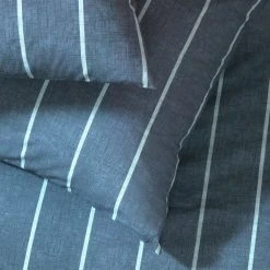 Habitat Cotton Modern Country Stripe Navy Bedding Set-Single -Habitat shop 9608740 R Z003A