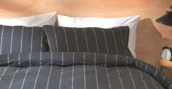 Habitat Cotton Modern Country Stripe Navy Bedding Set-Single -Habitat shop 9608740 R Z005A