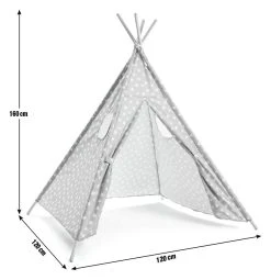 Habitat Kids Grey Stars Teepee Tent -Habitat shop 9611005 R E001