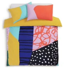 Habitat Panel Print Multicolour Bedding Set - Single -Habitat shop 9613656 R Z002A