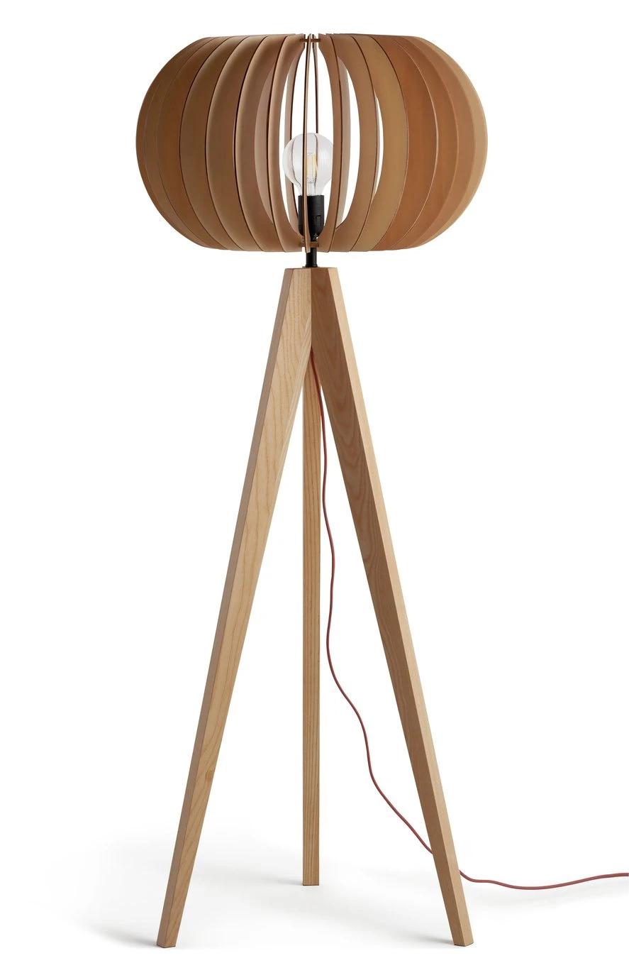 Habitat Achille Ash Wooden Tripod Floor Lamp - Oak 3 Habitat Achille Ash Wooden Tripod Floor Lamp - Oak