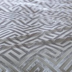 Habitat Geo Velvet Silver Bedding Set - Single -Habitat shop 9621356 R Z005A