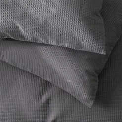 Habitat Cotton Waffle Plain Charcoal Bedding Set - Single -Habitat shop 9625211 R Z003A