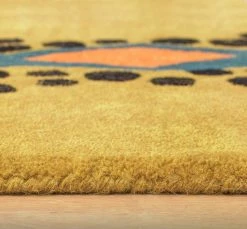 Habitat Kids Dragon Shaped Rug - Mustard - 100x150cm -Habitat shop 9627817 R Z002C