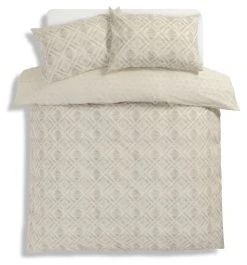 Habitat Cotton 200TC Geo Silver & Cream Bedding Set - Single -Habitat shop 9629152 R Z002A
