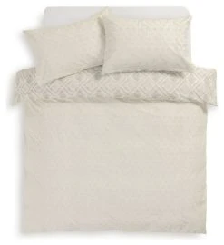 Habitat Cotton 200TC Geo Silver & Cream Bedding Set - Single -Habitat shop 9629152 R Z004A