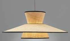 Habitat Otto 2 Tier Pendant Shade - Natural -Habitat shop 9636561 R Z002C