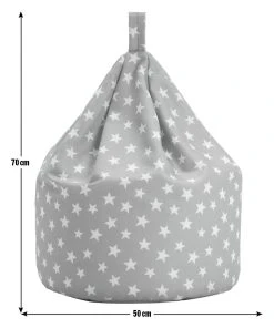 Habitat Kids Grey Stars Bean Bag -Habitat shop 9644199 R E001
