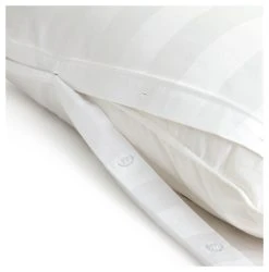 Habitat Cotton 400TC Sateen Stripe White Bedding Set -Double -Habitat shop 9648030 R Z004A