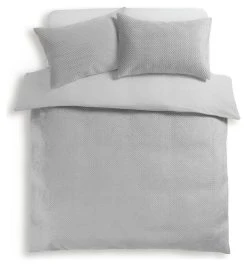 Habitat Pinsonic Velvet Plain Grey Bedding Set - Double -Habitat shop 9649338 R Z002A