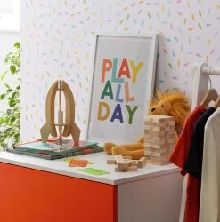 Habitat Kids Play Slogan Framed Wall Art - 31x43cm -Habitat shop 9650781 R Z001C