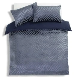 Habitat Velvet Geo Navy Bedding Set - Single -Habitat shop 9651663 R Z002A