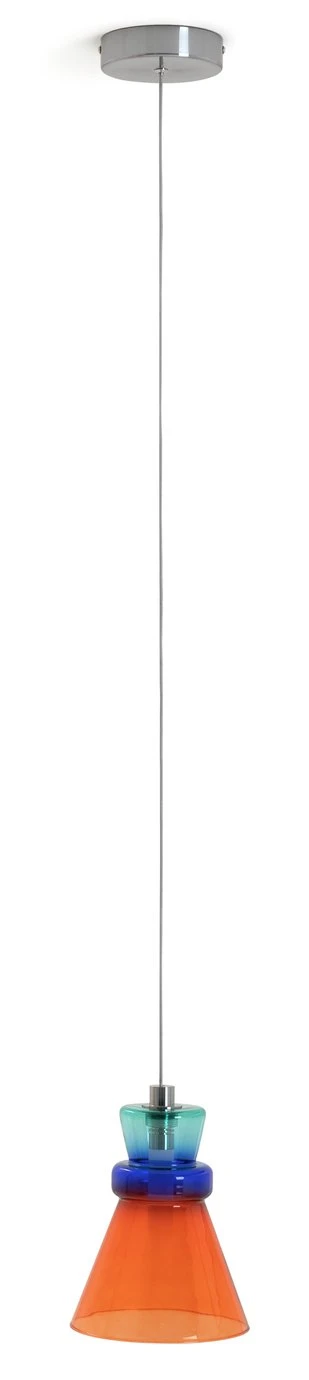 Habitat Vivian Glass LED Ceiling Light - Multicoloured 3 Habitat Vivian Glass LED Ceiling Light - Multicoloured